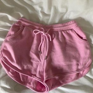 Pink High Rise Dolphin Shorts
